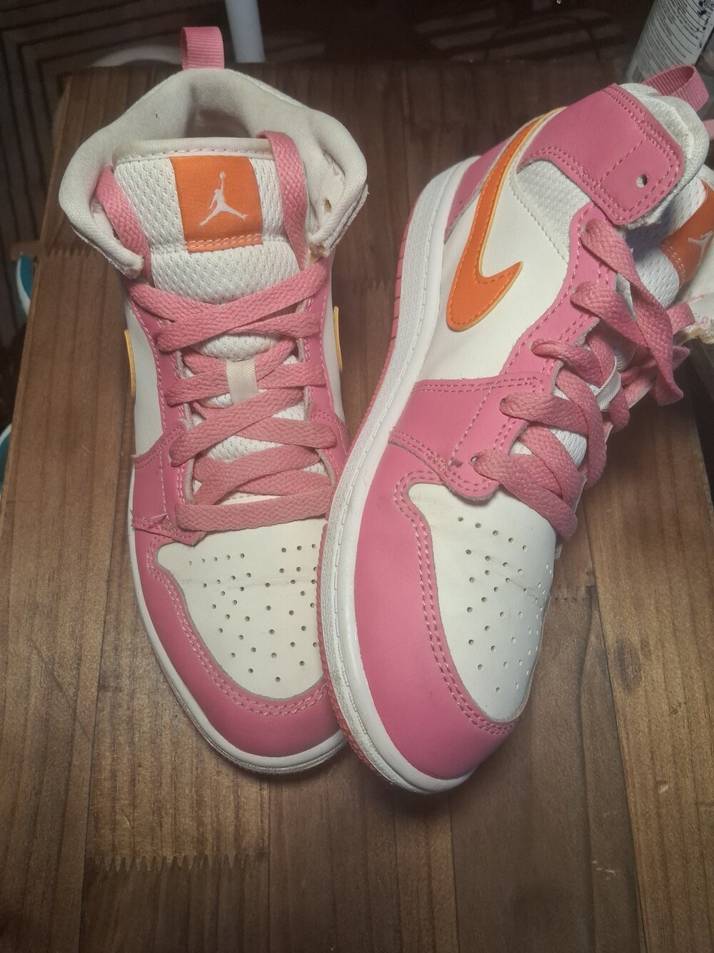 nike air jordans "pink sicle safety orange